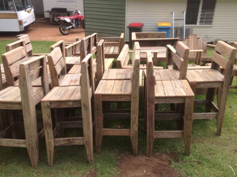 Recycled Australian Made Timber Furniture, 2nd Hand Timber Outdoor Furniture
